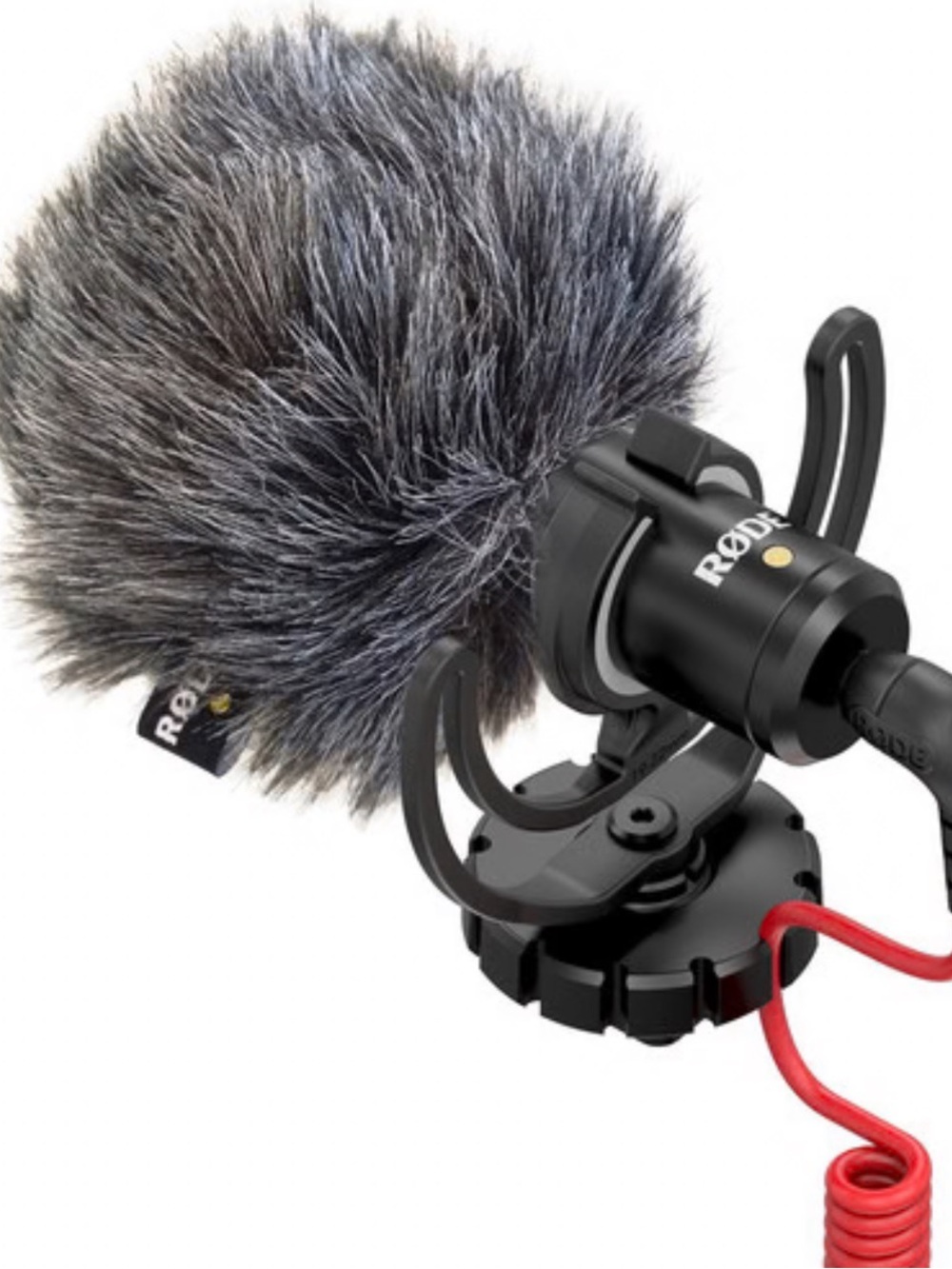 Rode On-Camera Microphone with Furry Windshield - Black and Gray